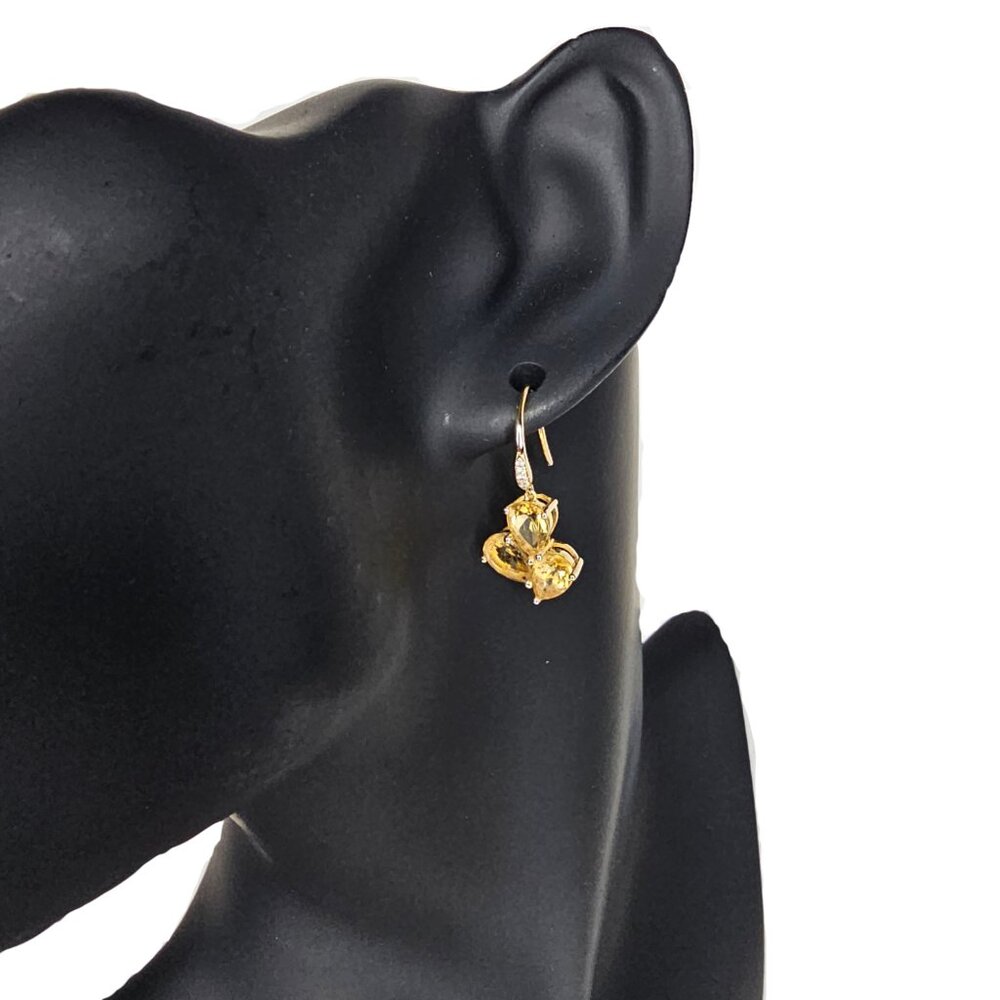 [SOLD] KAI FINE JEWELRY 14K Yellow Gold & Genuine Citrine Drop Earrings
